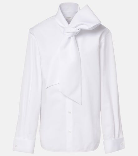 Schluppenbluse aus Baumwollpopeline - Saint Laurent - Modalova