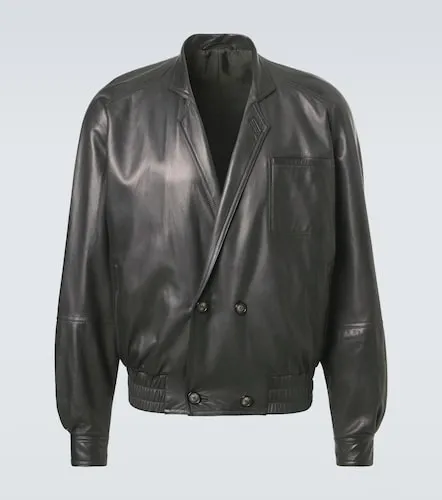 Archivio leather bomber jacket - Giorgio Armani - Modalova