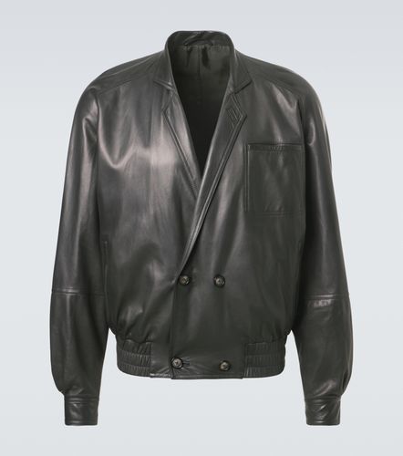 Chaqueta bomber Archivio de piel - Giorgio Armani - Modalova