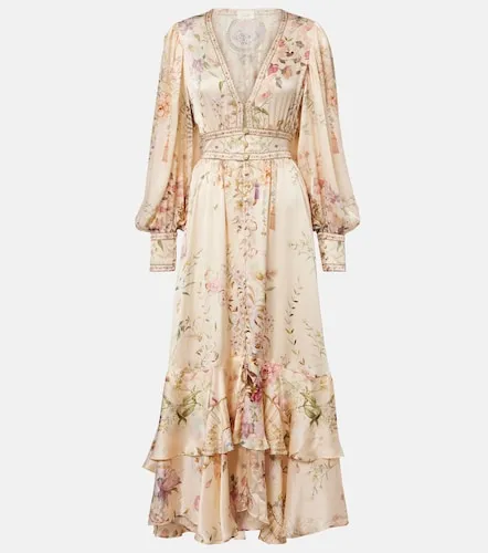 Embellished printed silk maxi dress - Camilla - Modalova