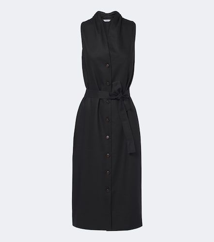 Abito midi in lino e seta con cintura - Max Mara - Modalova