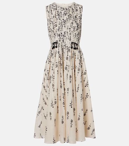 Vestido midi de algodón floral adornado - 'S Max Mara - Modalova