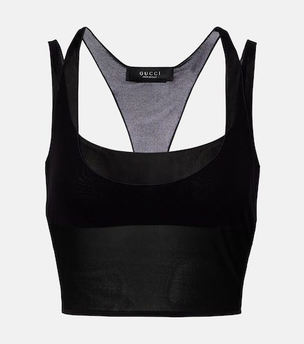Gucci Top de jersey crepé a capas - Gucci - Modalova