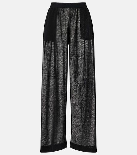 Alaïa Pantalones anchos de lino y seda - Alaia - Modalova