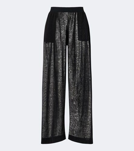 Alaïa Pantaloni a gamba larga in lino e seta - Alaia - Modalova