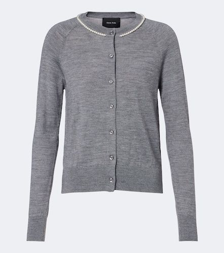 Embellished wool and silk cardigan - Simone Rocha - Modalova