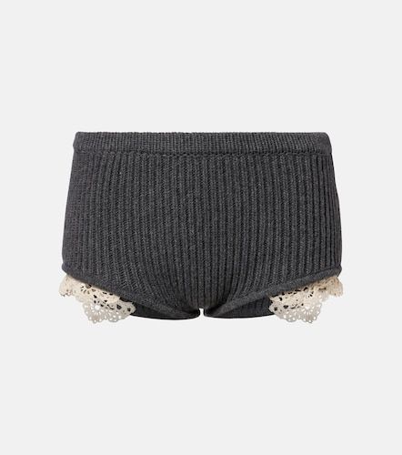 Shorts de cachemir con croché - Magda Butrym - Modalova