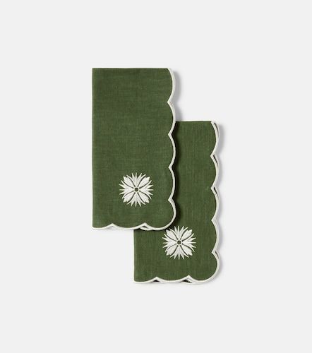 Set di 2 tovaglioli Olive in lino e cotone - Cabana - Modalova