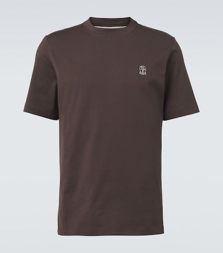 Logo cotton jersey T-shirt - Brunello Cucinelli - Modalova