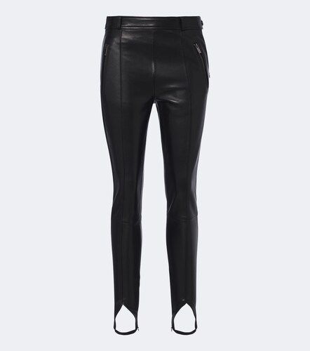 Balmain Leather stirrup leggings - Balmain - Modalova