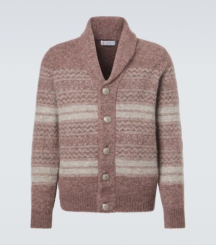 Cardigan in misto alpaca, cashmere e lana - Brunello Cucinelli - Modalova