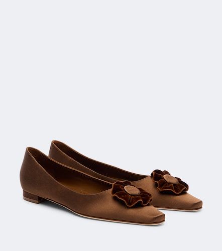 Bailarinas Fortanflat de satén - Manolo Blahnik - Modalova