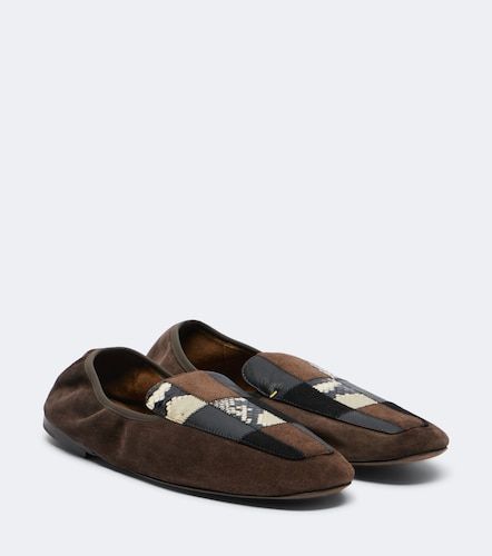 Zoe patchwork suede slip-on shoes - Khaite - Modalova