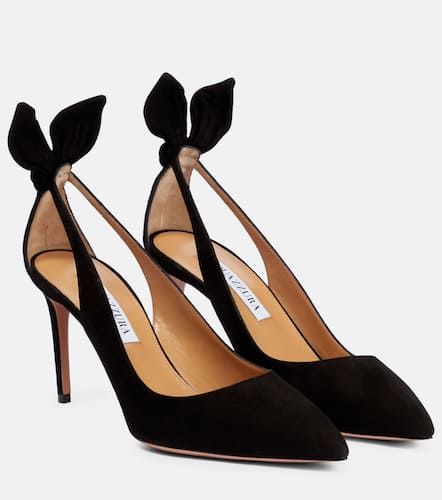 Aquazzura Bow Tie 85 suede pumps - Aquazzura - Modalova