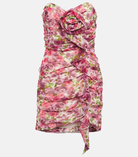 Floral silk minidress - Alessandra Rich - Modalova