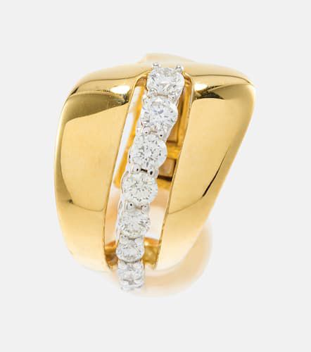 Einzelner Clip-Ohrring Whisper aus 18kt Gelbgold mit Diamanten - Yeprem - Modalova
