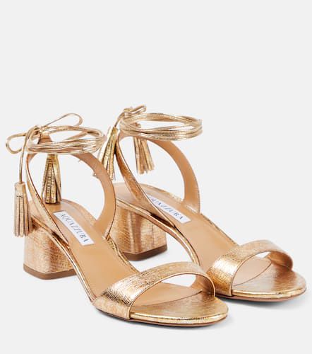 Alu metallic leather sandals - Aquazzura - Modalova