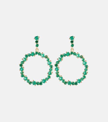 Kt drop earrings with emeralds - Suzanne Kalan - Modalova