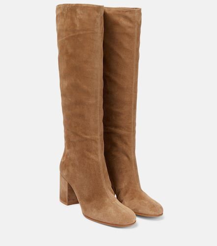 Suede leather knee-high boots - Gianvito Rossi - Modalova