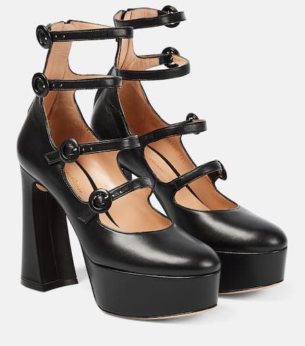 Mary Jane leather platform pumps - Gianvito Rossi - Modalova