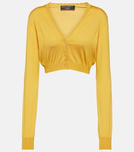 Cardigan cropped in seta - Dolce&Gabbana - Modalova