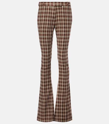 Checked wool and cotton-blend flared pants - Acne Studios - Modalova