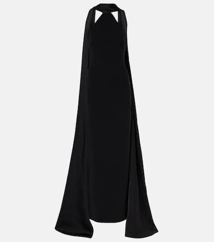 Ophelia caped satin-trimmed maxi dress - Solace London - Modalova