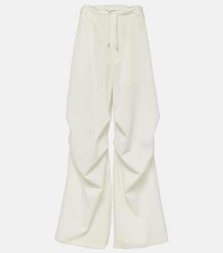 High-rise twill wide-leg pants - MM6 Maison Margiela - Modalova