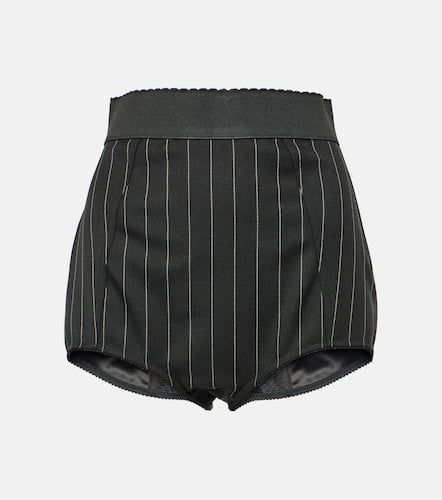 Pinstripe wool-blend shorts - Dolce&Gabbana - Modalova