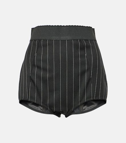 Shorts in misto lana a righe - Dolce&Gabbana - Modalova