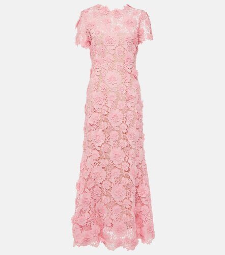 Abito midi in pizzo floreale - Oscar de la Renta - Modalova