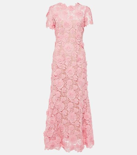 Floral lace midi dress - Oscar de la Renta - Modalova