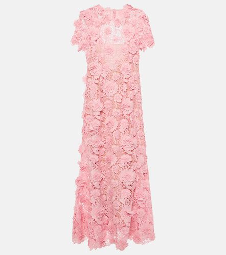 Floral lace midi dress - Oscar de la Renta - Modalova