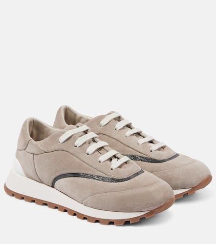 Monili suede sneakers - Brunello Cucinelli - Modalova