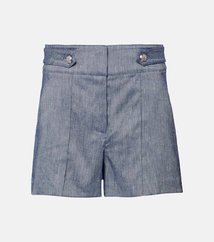 Runo high-rise linen-blend shorts - Veronica Beard - Modalova