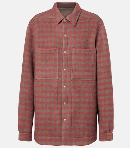 Checked virgin wool overshirt - Rick Owens - Modalova