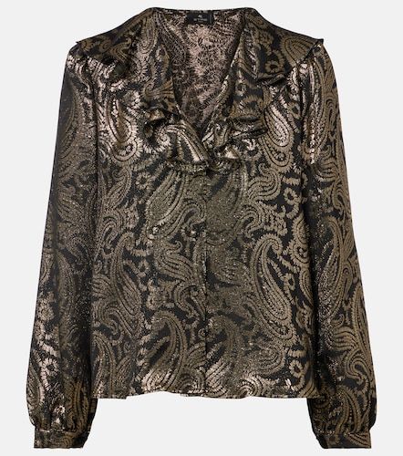 Etro Blusa in misto seta con volant - Etro - Modalova