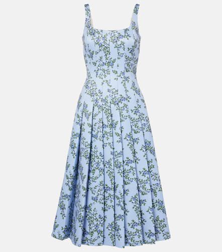 Adele floral pleated midi dress - Emilia Wickstead - Modalova