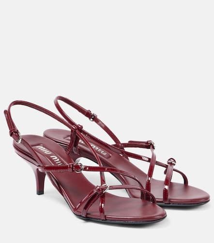 MIU MIU Leather Sandals | Modalova