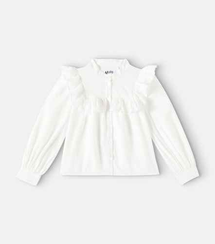 Camisa Rozetta de algodón con volantes - Molo - Modalova