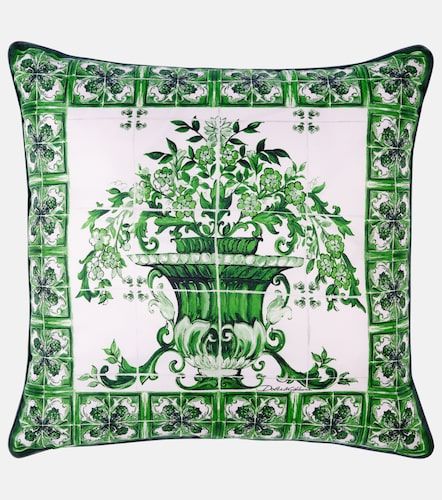 Cojín Small de sarga de seda estampado - Dolce&Gabbana Casa - Modalova