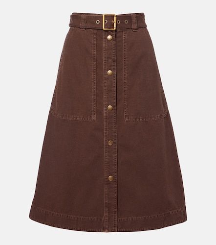 Moncler Belted denim midi skirt - Moncler - Modalova