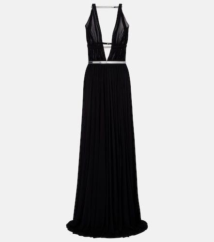 Alaïa Robe mit Metallic-Leder - Alaia - Modalova