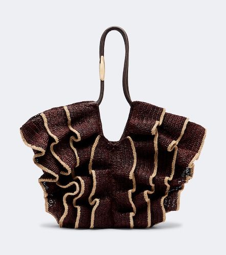 Borsa Goldentime Medium in rafia con volant - Zimmermann - Modalova
