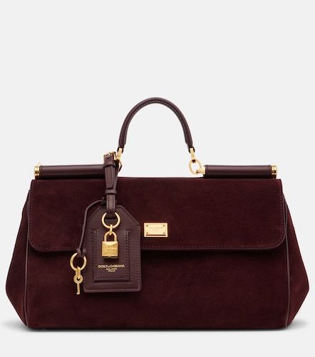 Sicily Medium suede top-handle bag - Dolce&Gabbana - Modalova