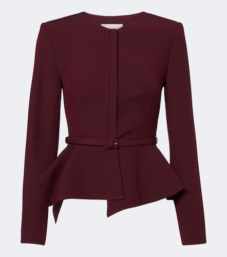 Belted peplum wool and silk jacket - Roland Mouret - Modalova