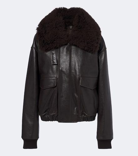 Blousonjacke aus Leder mit Shearling - Lemaire - Modalova