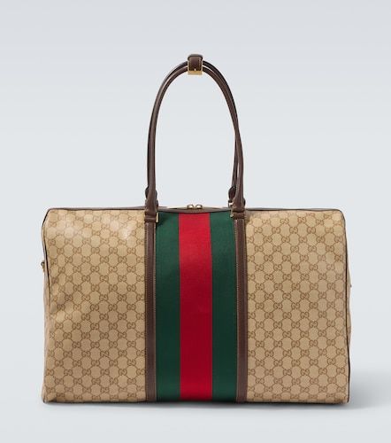 Borsa da viaggio Medium in canvas GG con Web Stripe - Gucci - Modalova