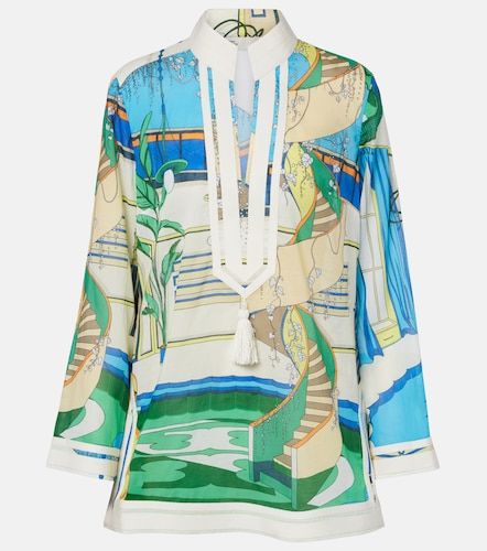 Printed cotton voile tunic - Tory Burch - Modalova