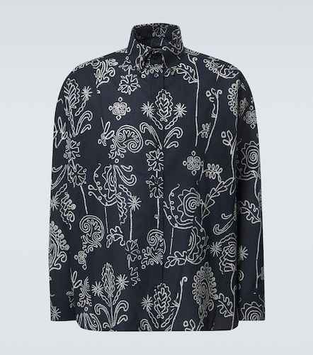 Camisa de sirsaca de algodón estampada - Giorgio Armani - Modalova